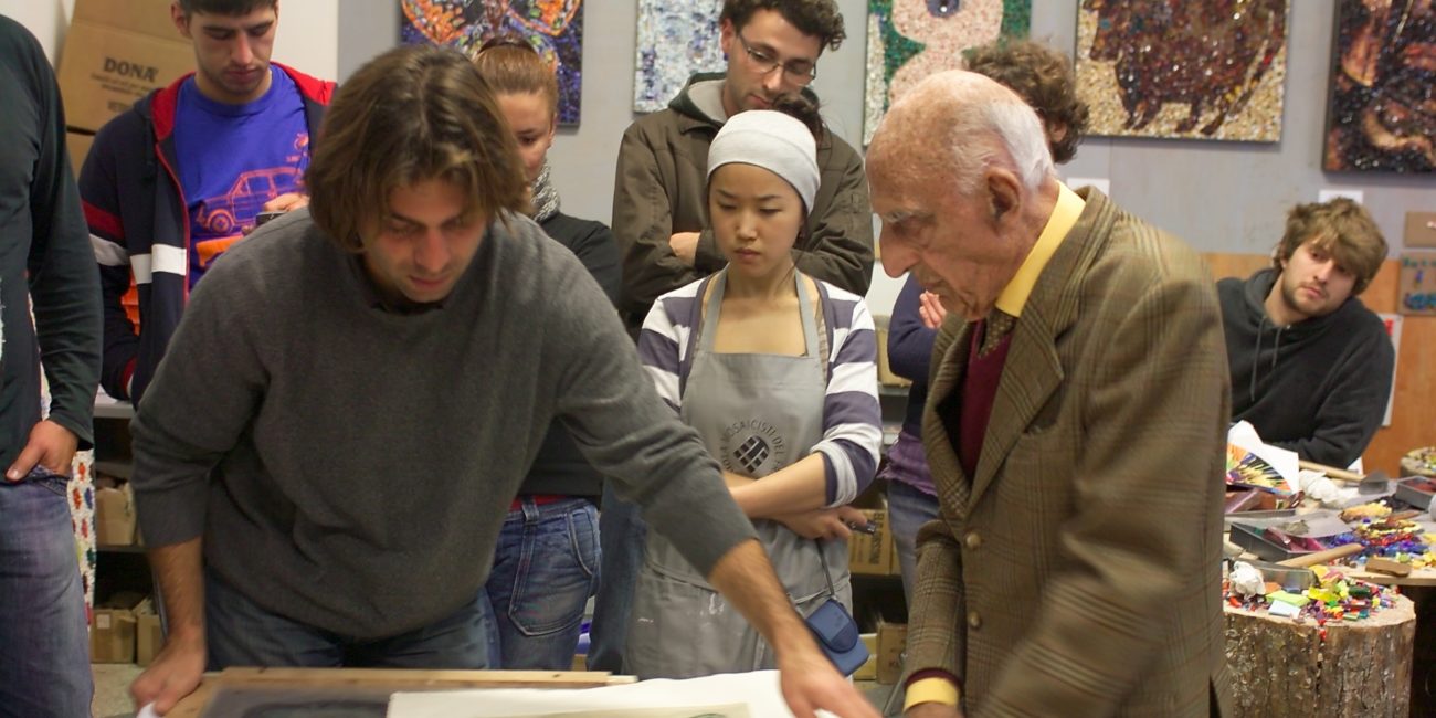 visit Gillo Dorfles at the Mosaic School November 2009
