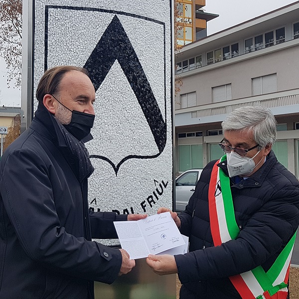 Inaugurazione del mosaico in viale Venezia a Udine