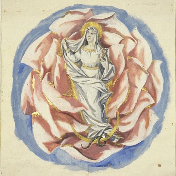 Bozzetto La Vergine nella rosa 1962