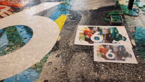 preparazione del mosaico