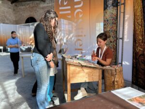 visitors in the area dedicated to the Friuli School of Mosaicists